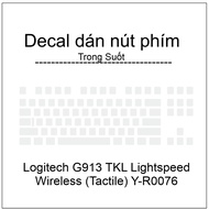 PPF transparent Decal for Logitech G913 TKL Lightspeed Wireless keyboard button (Tactile) Y-R0076