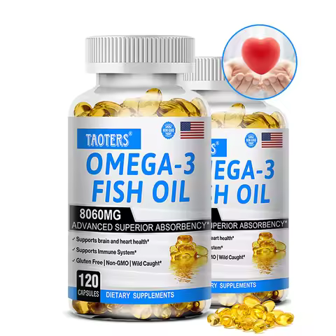 Fish Oil Omega 3 - Helps Improve Eyes, Joints, Antioxidants, Improves Skin Health, Brain Function an