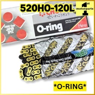 CHOHO 520 HO X 120L O-RING GOLD MOTORCYCLE CHAIN RANTAI CHOHO HEAVY DUTY 520 O-RING CHAIN