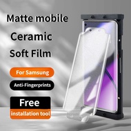 AG frosted mobile Ceramic Soft Film For Samsung S23 S22 S21 S20 Ultra For Samsung S8 S9 S10 Plus Galaxy Note 20 10 9 8 With Tool Full Coverage Screen Protector Film Not Glass