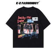 [K-2] lucky me Phantom Man Short Sleeve Top Unique Short T Half Sleeve Spring Summer New Product Loo