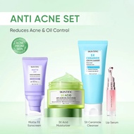 SKINTIFIC ALL DAY SKINCARE 4PCS Hot-Lip Serum+Serum+Moisturizer+Sunscreen Glowing Set/Acne Set/Repai