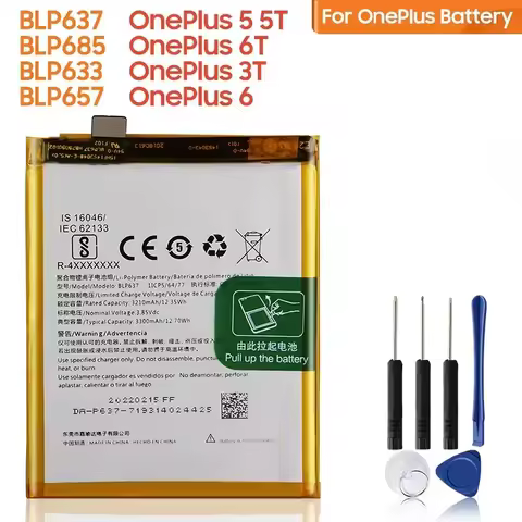 2024 Replacement Battery BLP637 For OnePlus 5 5T One Plus 1 2 3 6 6T 7T 7Pro 1+ 7T Pro 7 Pro BLP745 