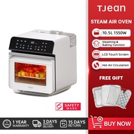 TJean 1550W Multifunctional Smart Household Visual Steam Oven Appointment Timing Heating Food 10.5L