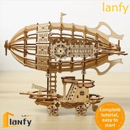 LANFY Airship Model, Wooden Construction Hand Craft 3D Wooden Puzzle, Puzzle Toy 3D Puzzle Mechanica