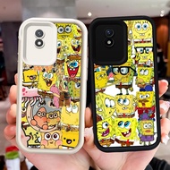 Black and White soft silicone Casing for VIVO Y02a Y02t Y02 V50 Lite V21 V21E 5G Z-5 spongebob