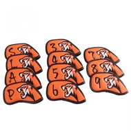 Orange Tiger Iron Set Head Cover Golf Iron Stick Cover Stick Club Iron