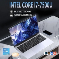 2025 14.1 "i7แบบพกพา Windows 11แล็ปท็อปคอมพิวเตอร์พีซี Intel Core i7 7500U 1920*1080โน๊ตบุ๊ค12กิกะไบ