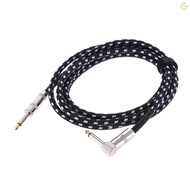 ammoon 3 Meters/ 10 Feet Electric Guitar Bass Musical Instrument Cable Cord 1/4 Inch Straight to Rig