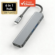 61 USB-C 87W PD Type-CHDMI USB/SD/TF Macbook 6-dalam-1 Penyesuai Hub USB-C Jenis C PD87W dengan HDMI
