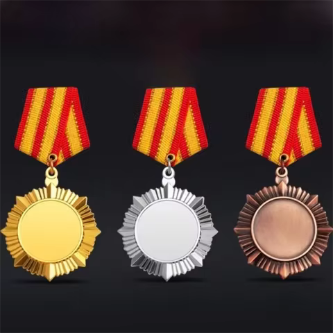 Creative Metal Sports Medals 5cm Gold Silver Bronze Competition Medals Functional Prize Medals Sport
