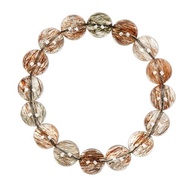 【正佳珠寶】黑金超七雲母 冰透黑金 13.3-13.7mm 黑金超七雲母