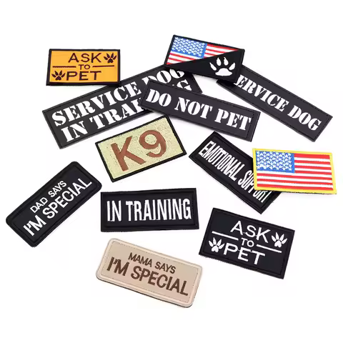 1 Piece Tactical Patch Bundle For Dog Vest Harness Collar Personalized Patches Tags Sticker Label Cu