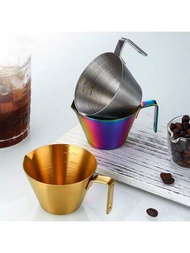 1 件裝金色不鏽鋼咖啡萃取杯附刻度,100 毫升便攜式牛奶杯摩卡壺濃縮咖啡量杯