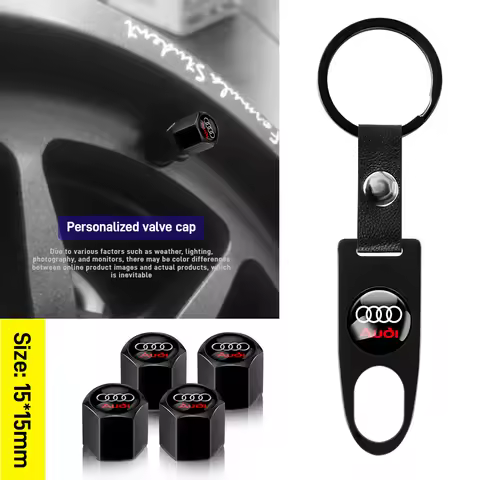 5Pcs Car Accessories Wheel Tire Valve Caps Cover With Screwdriver For Audi Q3 Q4 Q5 Q7 S A3 A43 S4 S