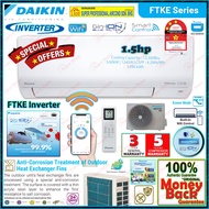 Daikin Inverter Aircon FTKE Series 1.0hp - 2.5hp R32 Inverter Wall Mounted Air Conditioner