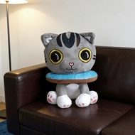 Cute Cat Stuffed Animal Bedroom Decor Black & Grey Adds Modern Charm. Bedroom Nightstand Decor