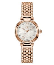Guess Collection-Swiss Mvt  P Rose Gold PVD case  bclt  White MOP dial-Women-Watches-White