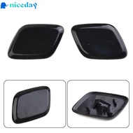 Headlight Washer cover Car Bumper Left+Right Replacement Black Plastic
