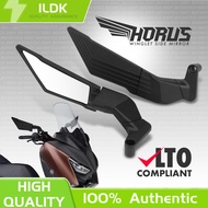 Horus Winglet Side Mirror 28cm Large Full Alloy Adjustable Mirror Mount Walang Grado Clear Lens