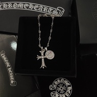 Chrome Hearts Chrome Hearts Flame Cross Smiley Necklace Pendant Men Women Same Style Silver