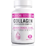 Glory Stone-Collagen Hydrolyzed Compound Capsules, Suitable for Skin, Hair, Nails and Joints, Using 