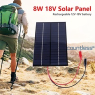 8W 18V Solar Panel Waterproof Solar Cell Solar Charging Panel for Lamp Fan Pump [countless.sg]
