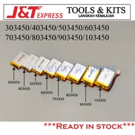 3.7V Lipo Rechargeable Battery 303450/403450/503450/603450/703450/803450/903450/103450 [Bateri Ganti