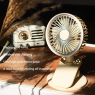 Retro Night Light Desktop Fan  Adjustable Angle Desk Fan USB Rechargeable Wireless Table Fan Clip Circulator Cooling Fan waitime