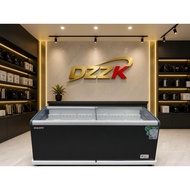 New Glass Top Freezer 700L with LED Light Sakato SSG-700 Black