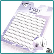 SUMU Air Lower Eyelashes, 6mm Makeup Tools Bottom Lash Clusters, Black DIY Lash Extension Under Bott