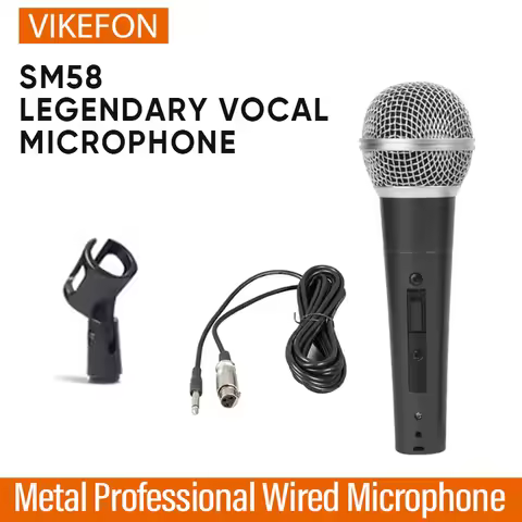 Metal SM58 cardioid Dynamic Microphone For Stage Singing Professional Wired Microphone for Shure Kar