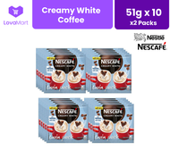 2 x NESCAFE Creamy White Twin Pack, 3-in-1 Coffee, 51g x 10s