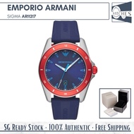 (SG LOCAL) Emporio Armani AR11217 Sigma Quartz Silicone Strap Men Watch