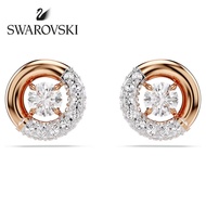 18K Gold Plated 18K White Gold 18K Rose Gold Round Cut White Diamond Earrings, S925 Sterling Silver 