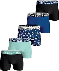 | Bjorn Borg Cotton Stretch Boxer 5P, Boxer Briefs for Men, Multi-Packs Available