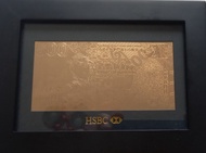 🎬HSBC HK $500 Rose Gold Plated / Foil Banknote Decorative Souvenir🎯