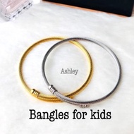 Stainless Bangles for Kid Adjustable Men Women Gold White Bangle kids