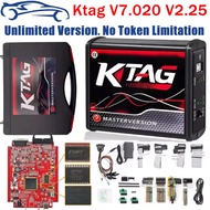 Online Unlimited  KTAG V7.020 2.25 4LED KESS 2.80 EU Red V5.017 OBD2 OBD2 Car ECU Chip Tuning Kit 5.
