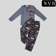 NVR-Long Sleeve Boys' Sleepwear Set Ages 4-12 Years Fun Games Misty 81 Series