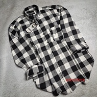 Baju Kemeja couple keluarga Ibu Ayah Anak Kemeja Kotak Flanel Hem Set Cewek Cowok Lengan Panjang