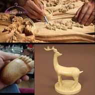 [deevoka] 5pcs Wood Carving Set Handle Wood Woodworking Crafting Chisel