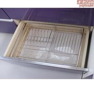 304不鏽鋼單層碗架櫥櫃內置抽屜碗碟收納瀝水免安裝碗盤碗籃盤架
