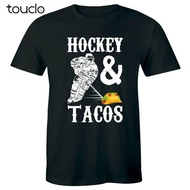 Hockey And Tacos Men'S T-Shirt Funny Sports Player 2023 NEW T SHIRT Couple model