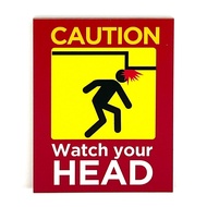 WARNING WATCH YOUR HEAD SIGN/SIGNAGE | 80mm x 100mm | WARNING SIGN,  INSTRUCTION SIGN & NOTICE SIGN 