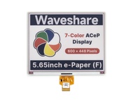 Waveshare 5.65inch Colorful E-Paper E-Ink Raw Display Compatible with Raspberry Pi 4B/3B+/3B/2B/B+/A