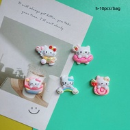 [5-10pcs/bag] Cartoon Cute KT Cat Resin Accessories diy Cream Glue Phone Case Hair Accessories Water