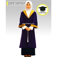 (TADIKA/ PRASEKOLAH) JUBAH KONVO GRADUASI HALF SONGKET PURPLE