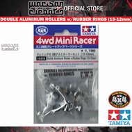 Tamiya 15418 Mini 4wd Double Aluminum Rollers w/Rubber Rings (13-12mm)