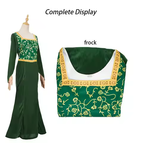Monster Shrek COS costume, Princess Fiona green dress, cosplay costume, Halloween stage performance 